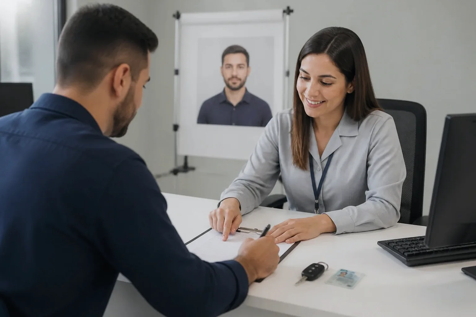 Despachante em Caruaru ajudando cliente na renovação da CNH.