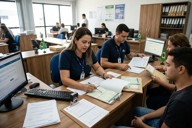 Profissionais de despachante em Caruaru explicando como realizar a transferência de veículo.
